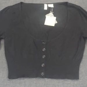 Anthropologie MOTH Black Cardigan M
